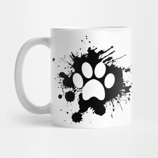 Paw Mark In a paint - Dog Lover Cat Lover Mug